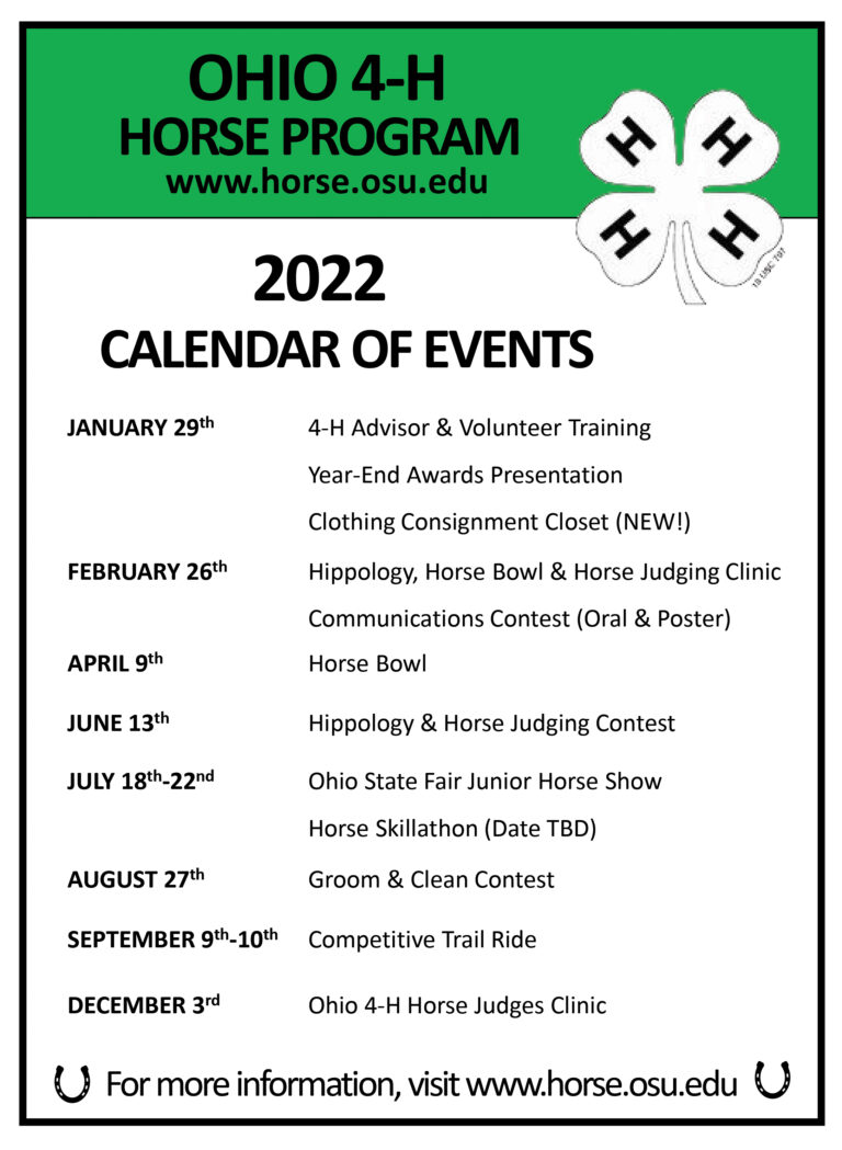 Ohio 4-H Horse Judges Clinic Ohio 4-H Horse Judges Clinic