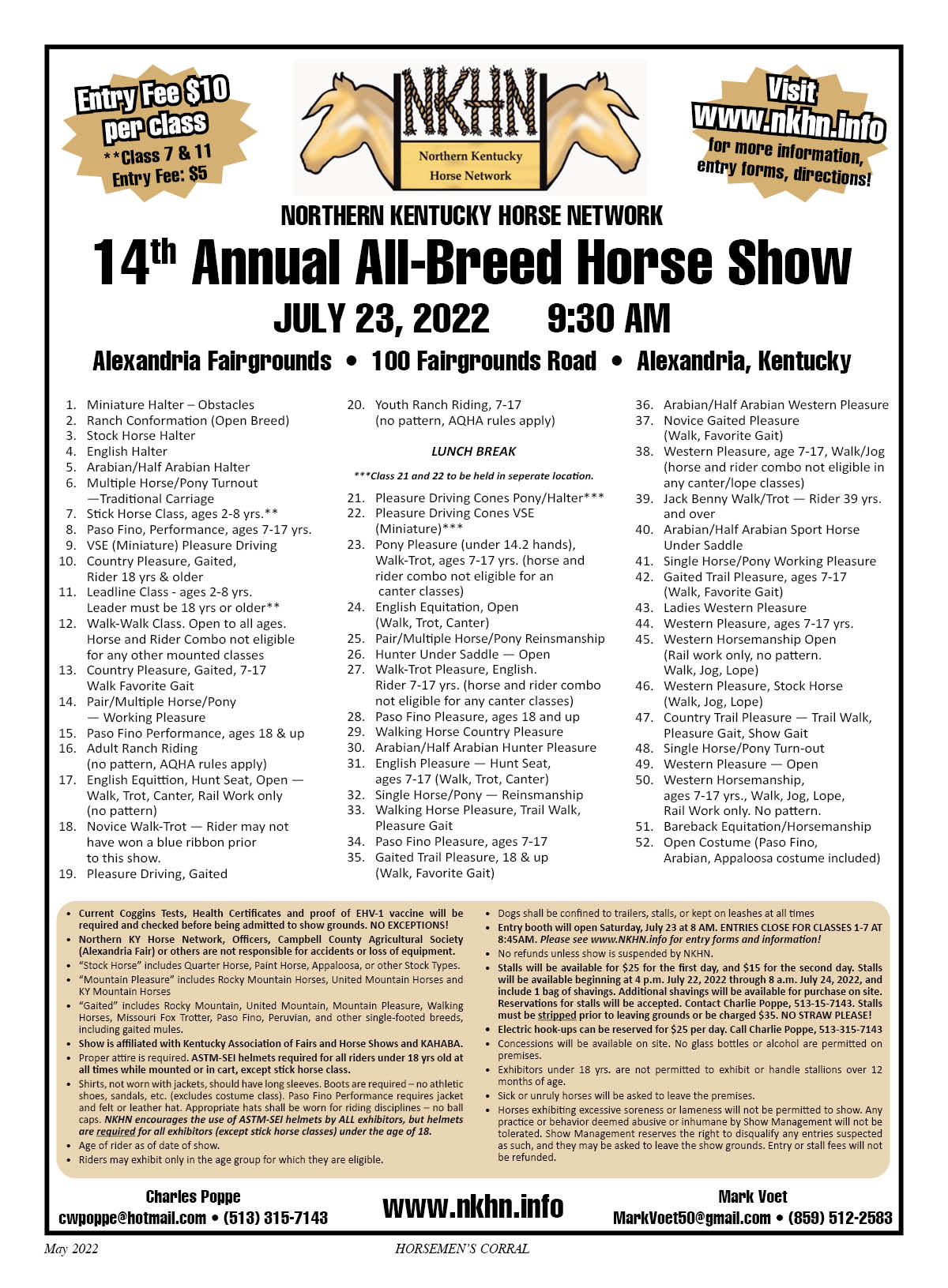 Northern KY Horse Network 14th Annual AllBreed Horse Show