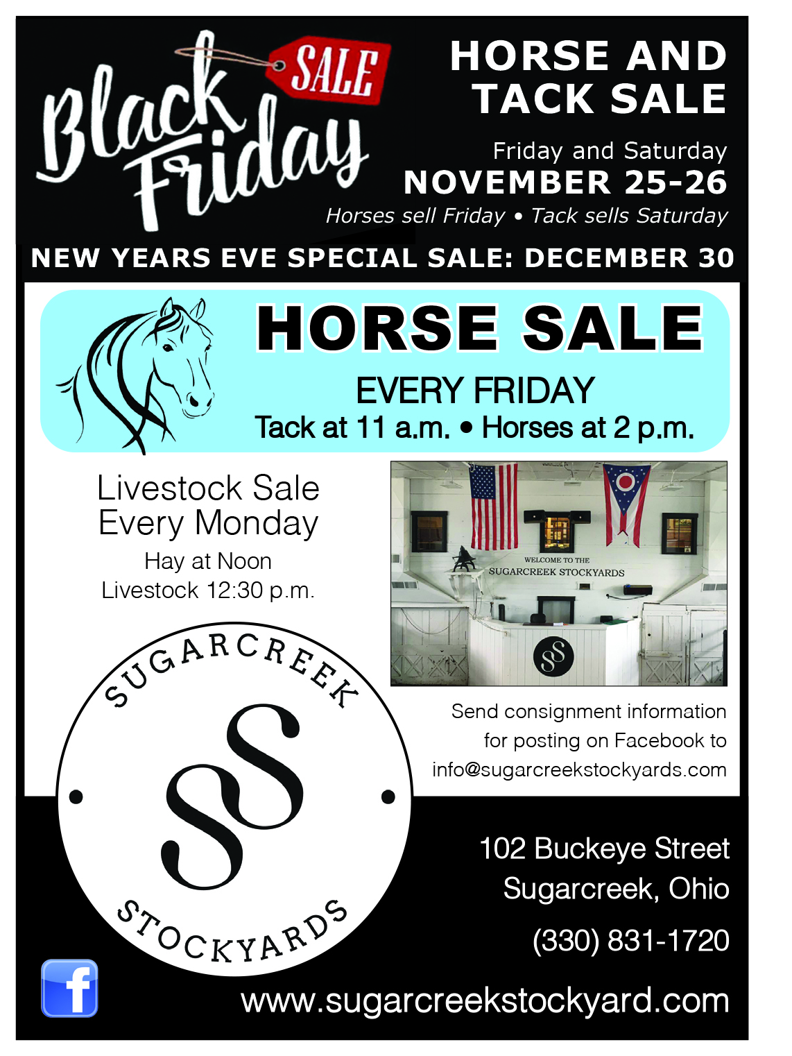 Sugarcreek Stockyard Black Friday Horse & Tack Sale