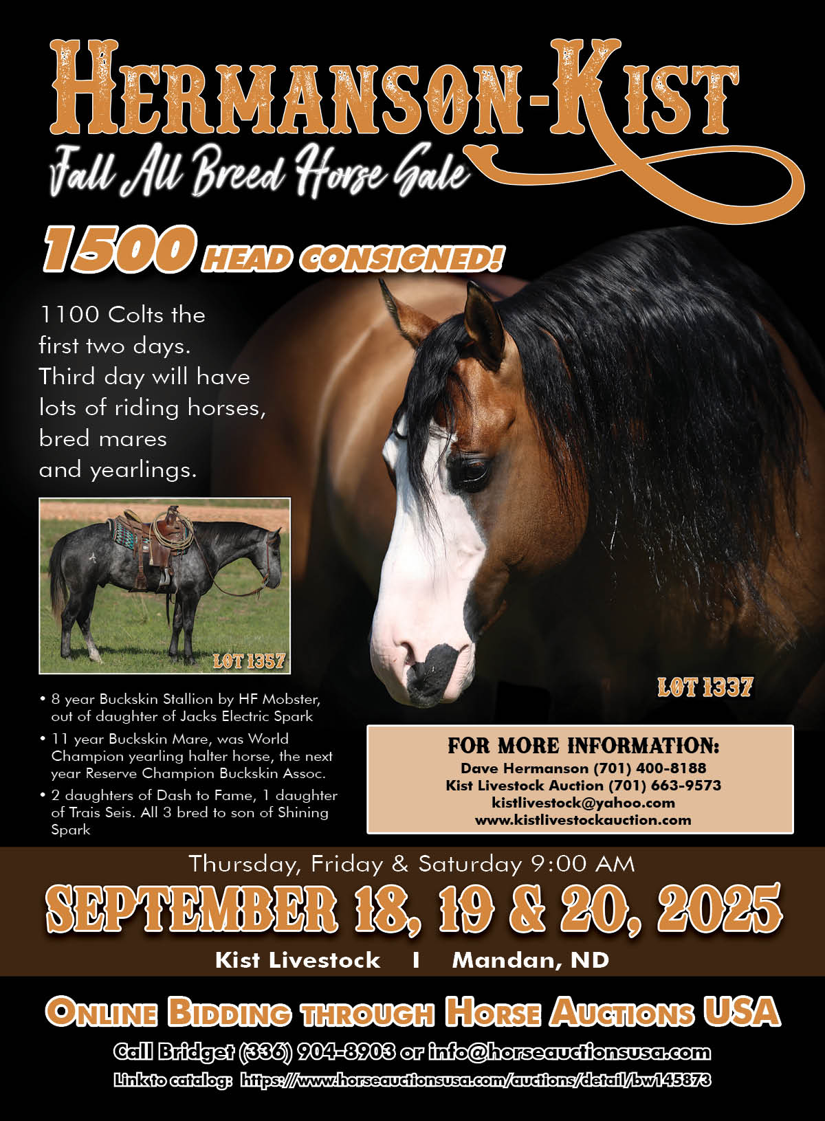 HermansonKist Fall All Breed Horse Sale